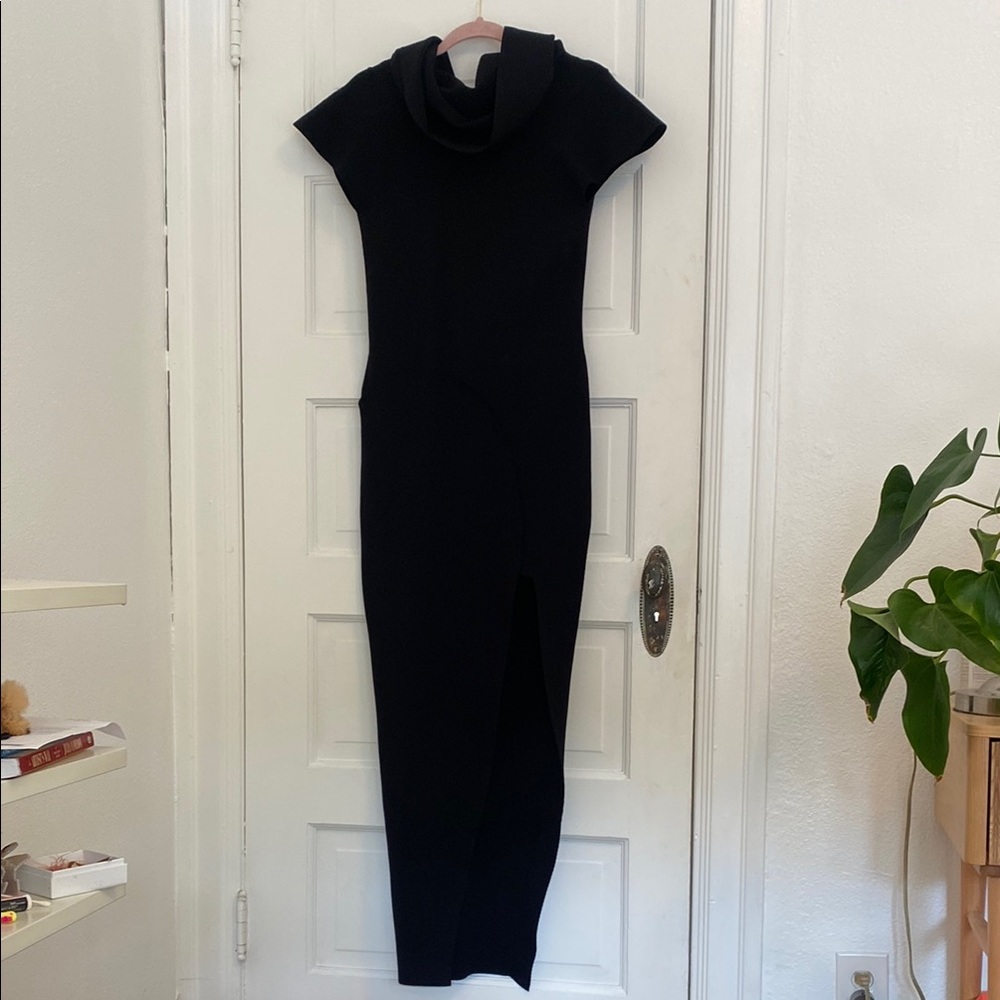 Rick Owens Black Cowl Neck Dress
